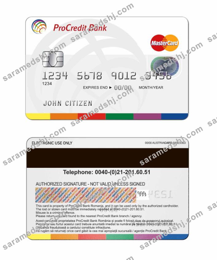 Romania ProCredit bank mastercard